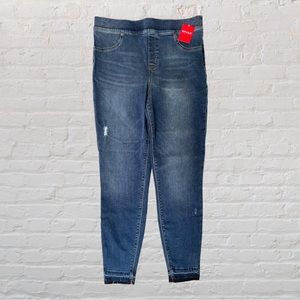 SPANX Lightly Distressed Denim Leggings - NWT